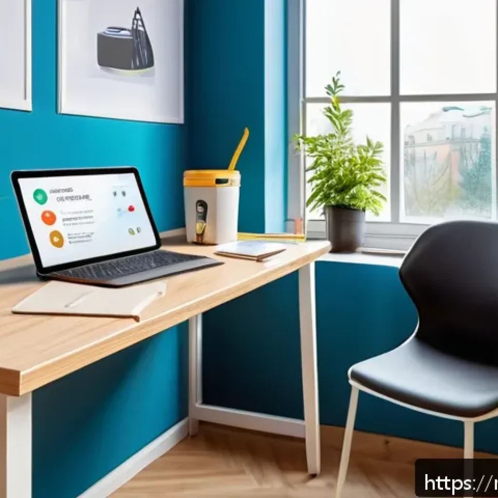 교통자격증 필기 단기 합격 비법 - A cozy, well-lit study room designed for effective learning of traffic rules, featuring a modern des...