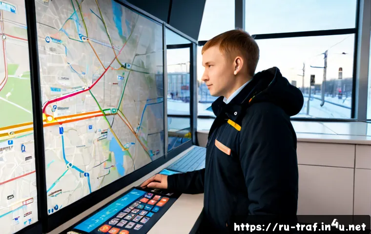 Home 17 교통업계 관련 직업의 미래 - Photorealistic future of transportation careers in a modern Russian city, experienced public transit...