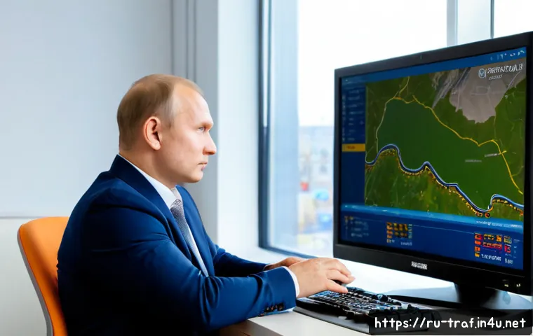 Home 17 교통분야 전문가의 자격증 활용법 - Photorealistic Russian transport logistics specialist in a modern Moscow-style operations office, re...